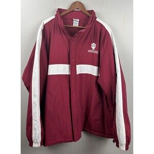 Vintage Pro Edge IU Indiana University Hoosiers Full Zip Red White Jacket 2XL